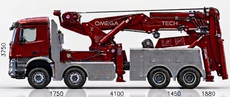 Omega Tech kırmalı çek götür kurtarıcı vinci